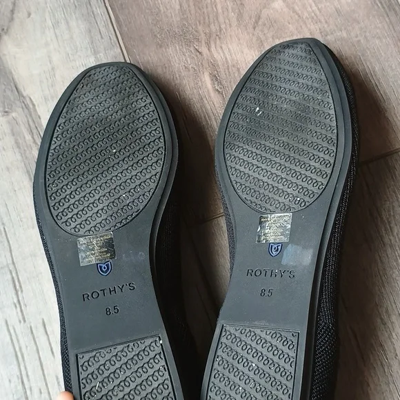 Rothy's “ The Square Toe“ Black Women's Flats NWOT Size 8.5 - Picture 4 of 5